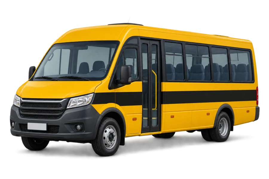 Micro-ônibus amarelo