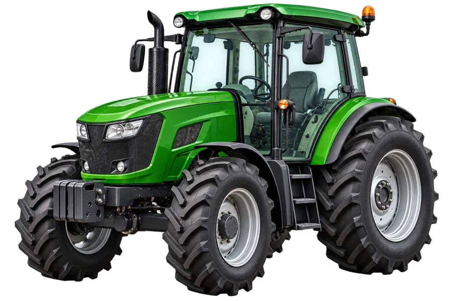 Trator agrícola verde